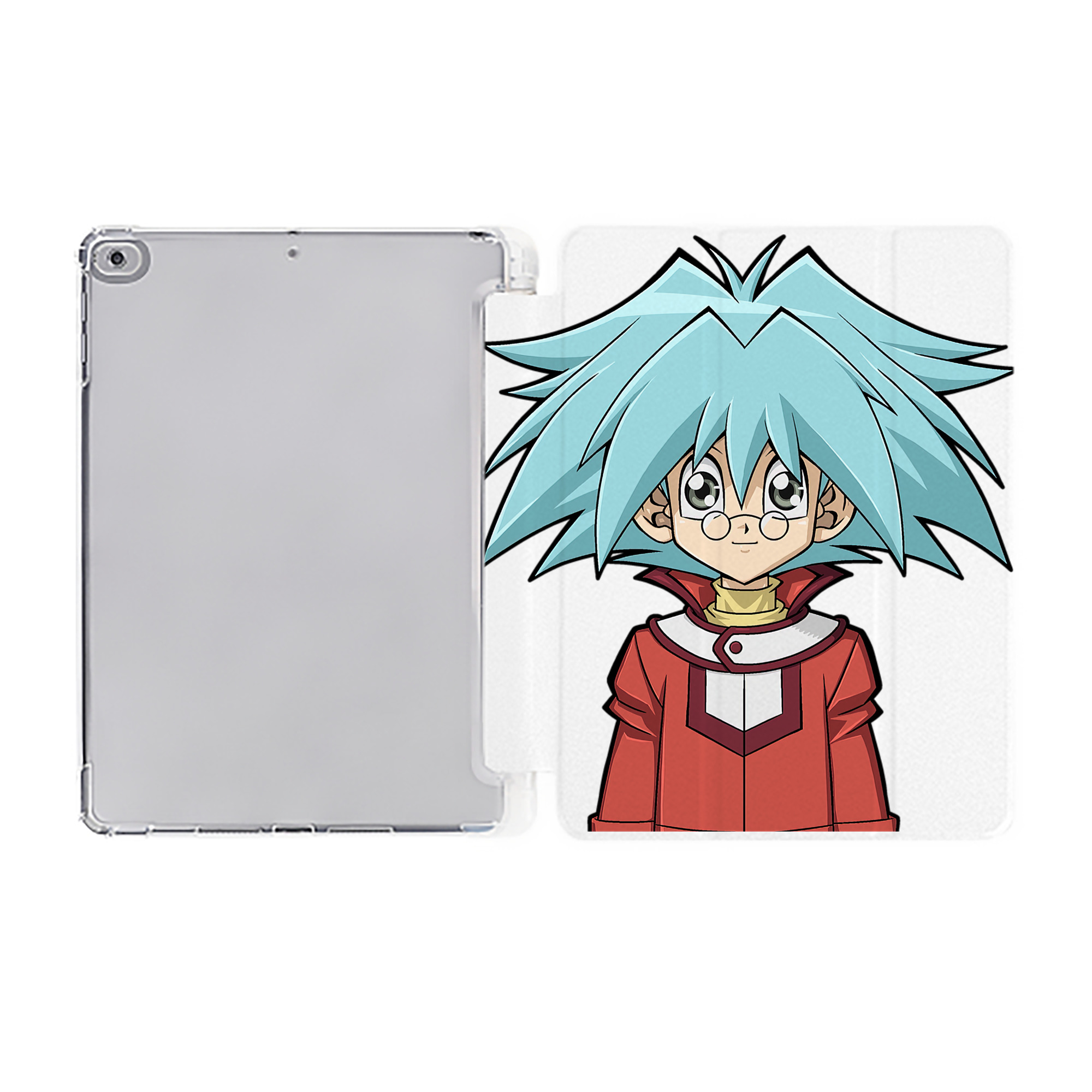 （画像用） 遊☆戯☆王 Yu-Gi-Oh! IPad ケース ペン収納付き 三つ折りスタンド PUレザー×シリコン 対応機種9.5/10.5/10.9インチ
